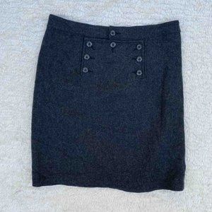 Old navy women's midi mini gray casual winter wool skirt - Size 8